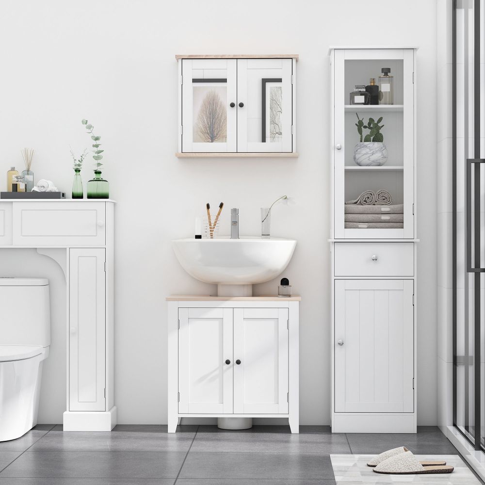 White Bathroom Storage Cabinet