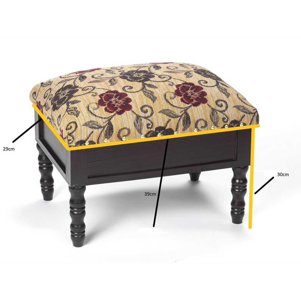 Storage Footstool Floral