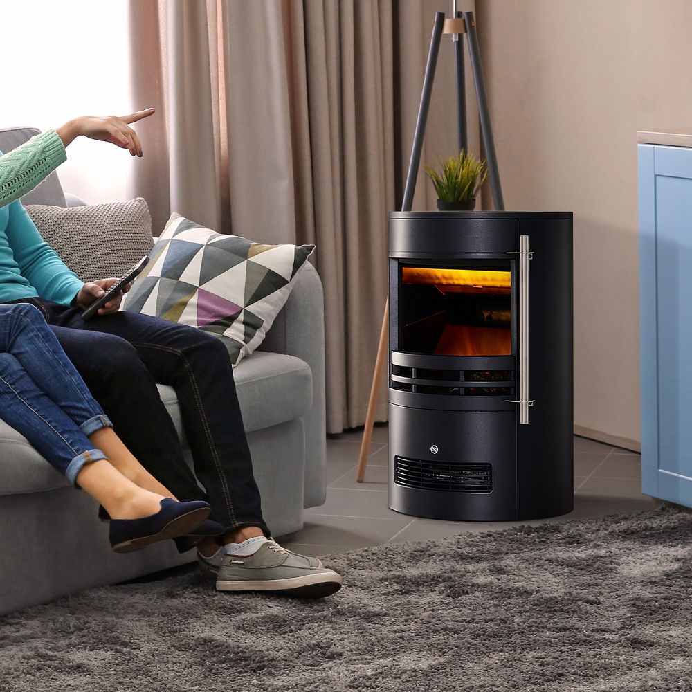 Realistic Charcoal Electric Fireplace 900w and 1800w Settings