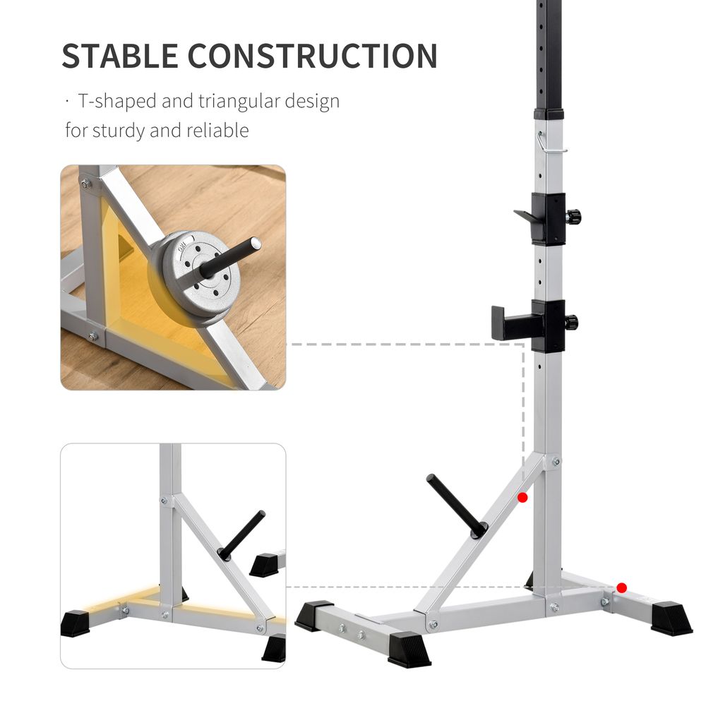 Barbell Squat Stand in White