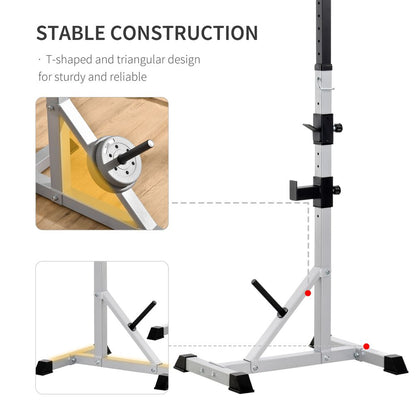 Barbell Squat Stand in White