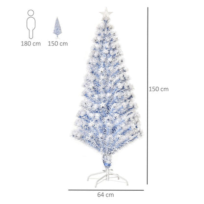 LED White Christmas Festive Tree 5ft