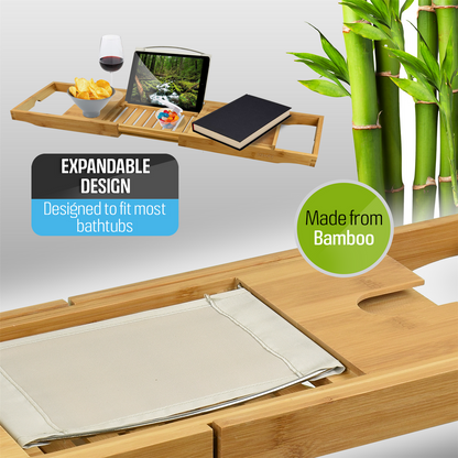 Natural Bamboo Expandable Bath Rack