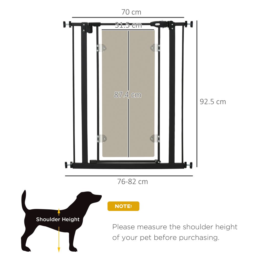 Dog Stair Gate With Acrylic Panel