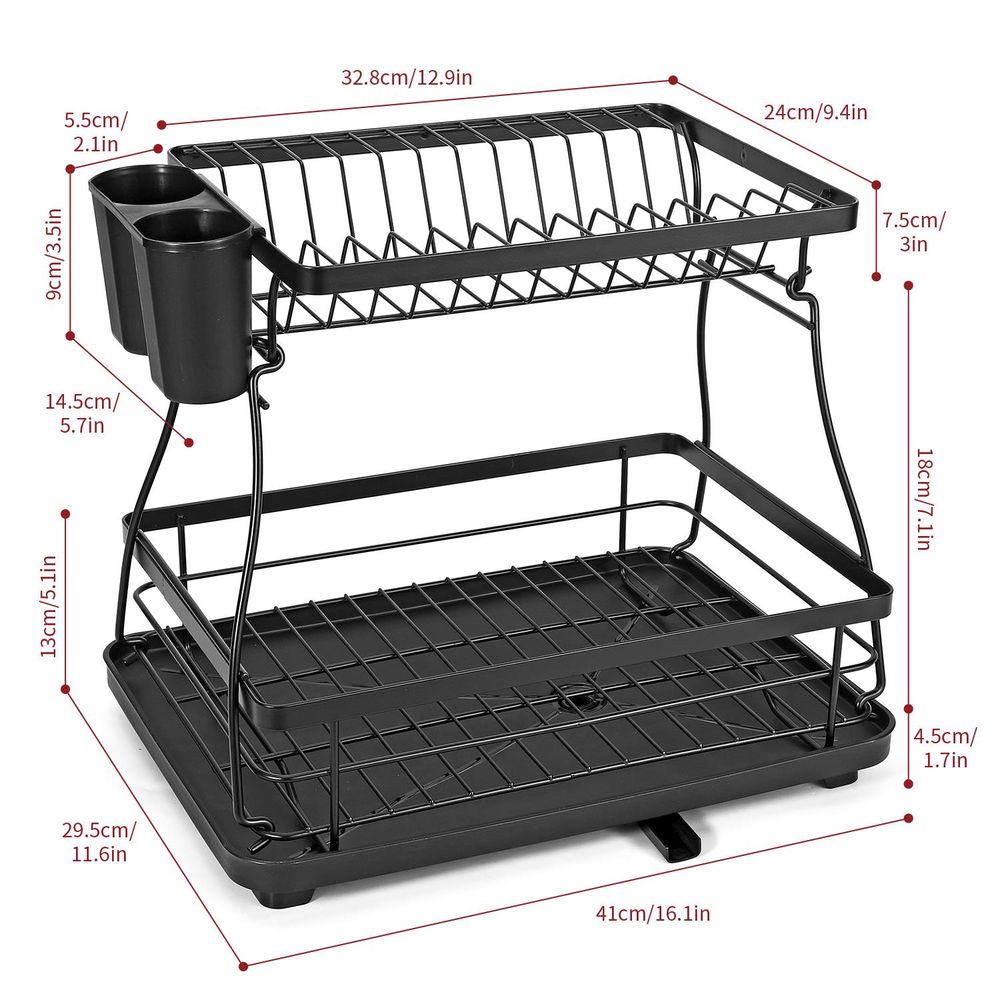 2 Tier Detachable Dish Rack