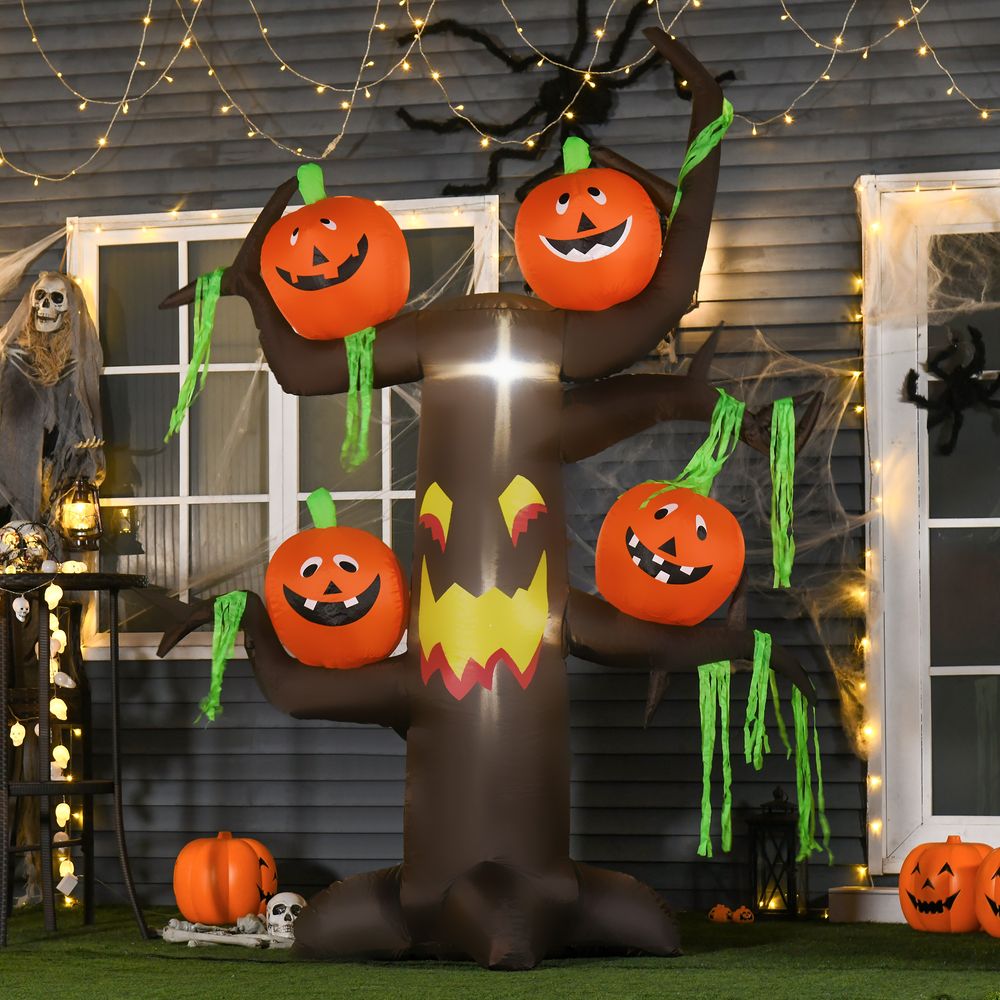 LED Inflatable Ghost Tree with Pumpkins 2.4m