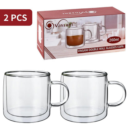 Copa Barware Glasses Dual-Walled x2