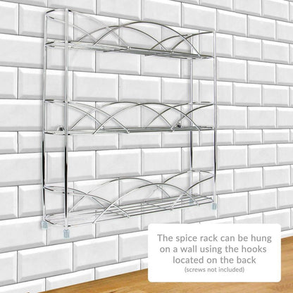 Herb & Spice Rack In Chrome 3 Tier