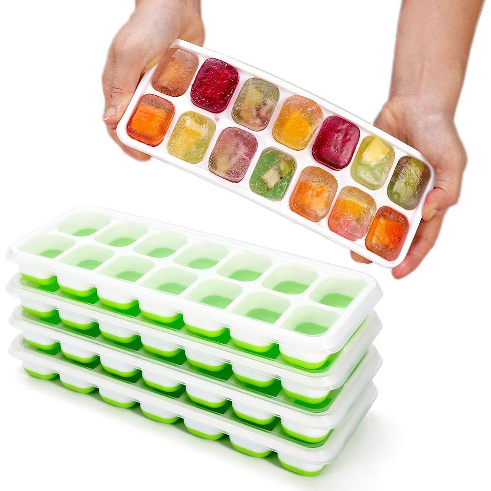 Silicone Ice Cube Trays 4 Pack