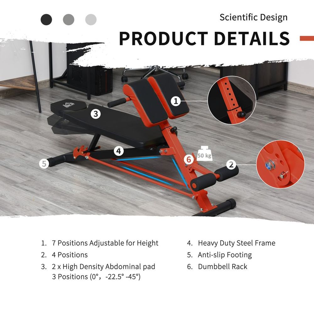 Adjustable Hyper Dumbbell Bench: Multifunctional Fitness, Black