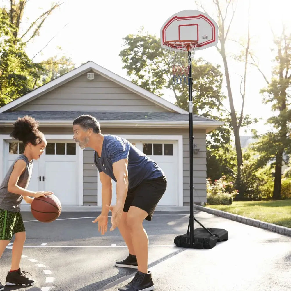 Adjustable Outdoor Basketball Stand with Wheels