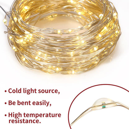 LED Warm White Christmas Fairy String Lights 39ft