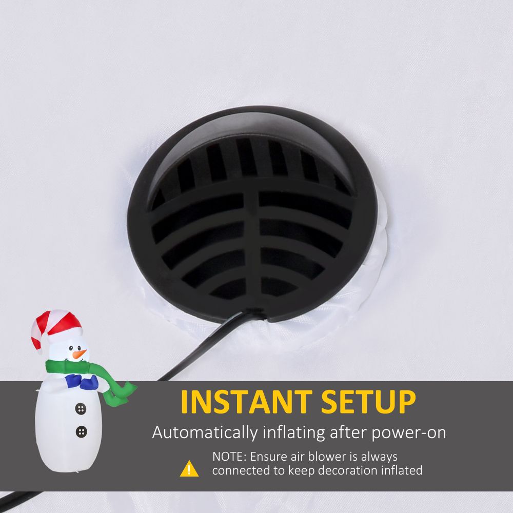 LED Inflatable Standing Snowman 4ft