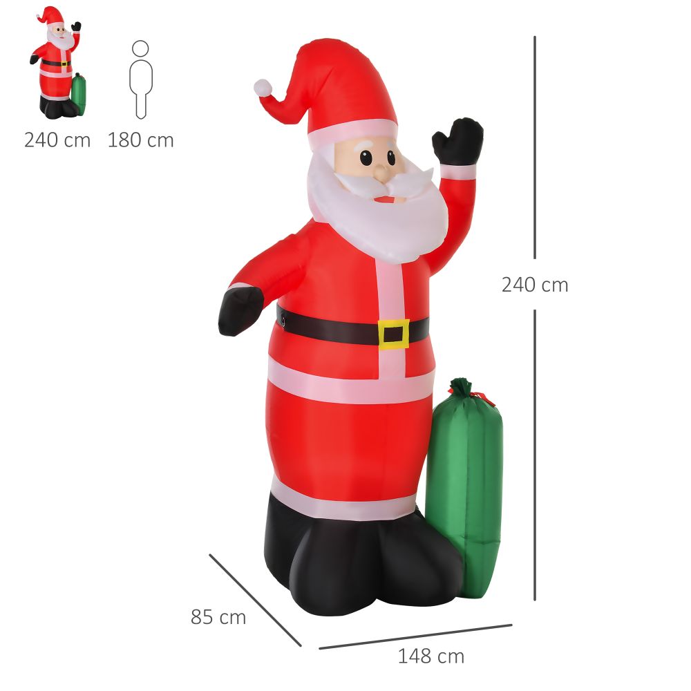 LED Inflatable Christmas Santa Claus 7.5ft