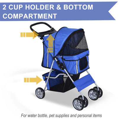 Pet Stroller Blue