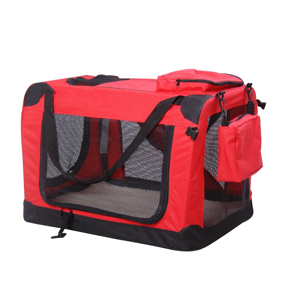 Red Folding Pet Travel Carrier Bag