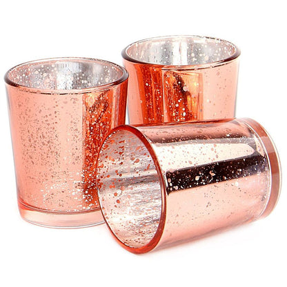 Rose Gold Tea Light Holders x12