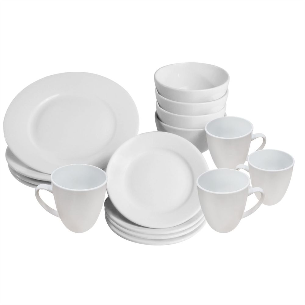 Porcelain Dinner Set 16 Piece White