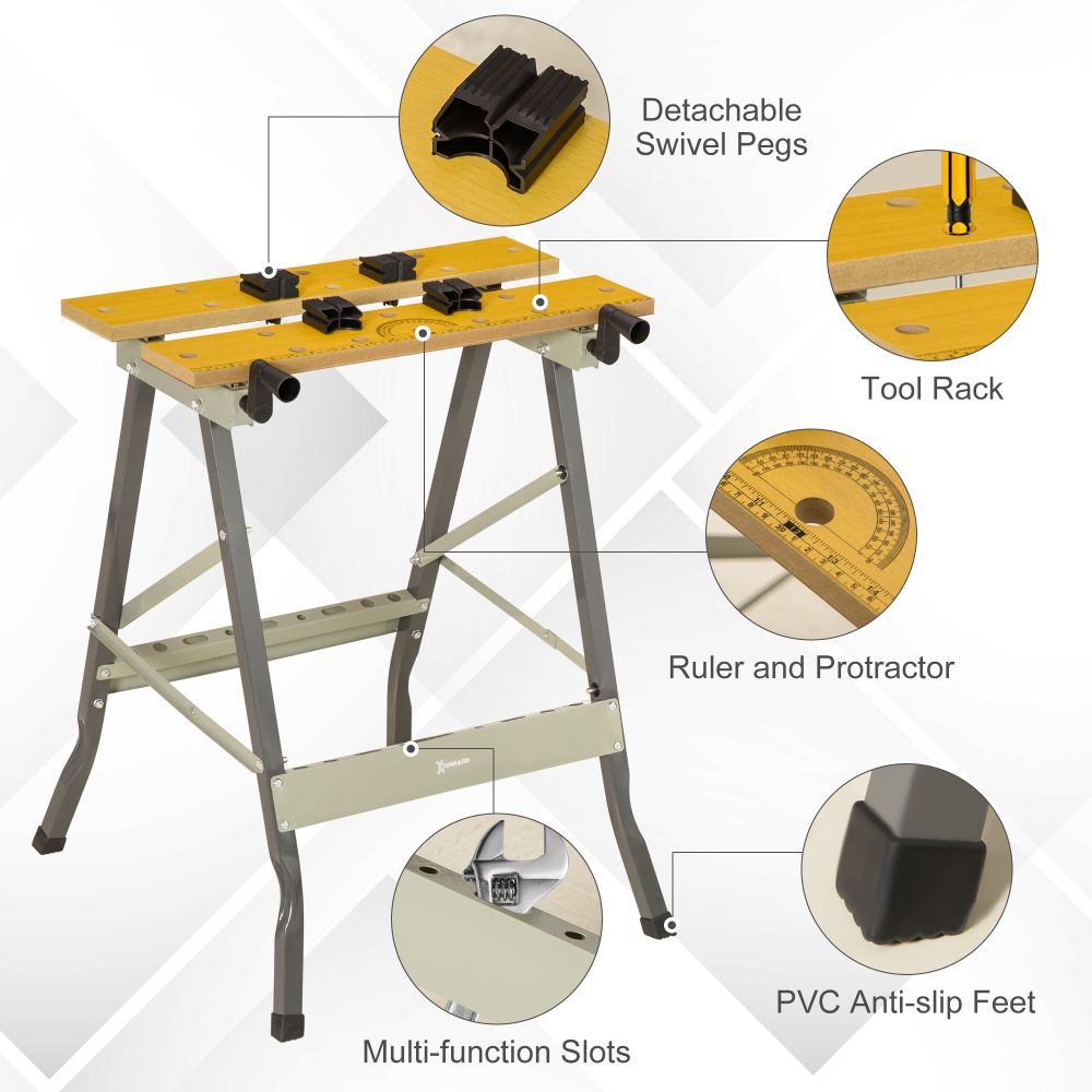 Grey DIY Home Garage Workbench