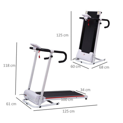 Folding Treadmill: 1-10km/h, Safety Stopper