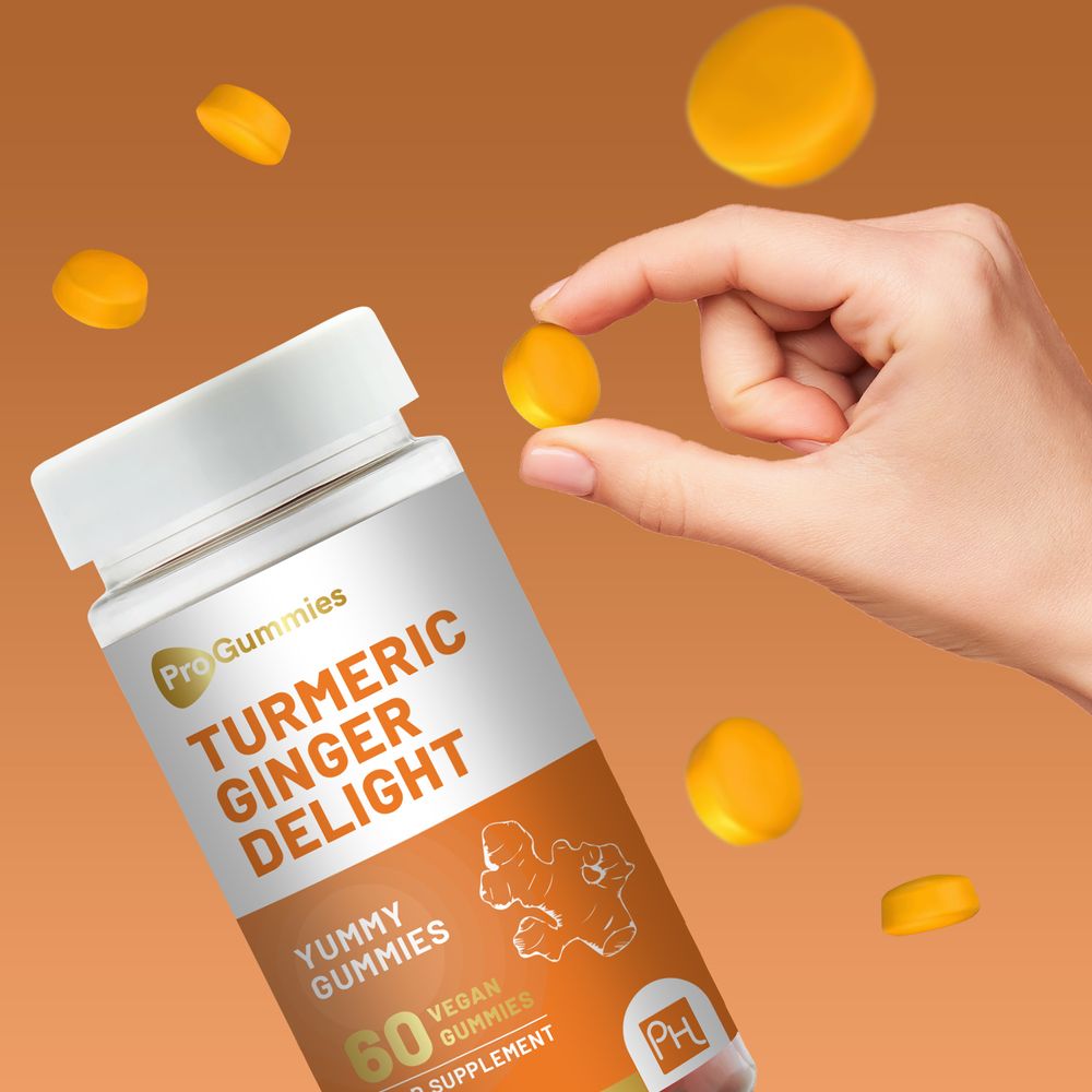 60 Pro Vegan Turmeric and Ginger Gummies