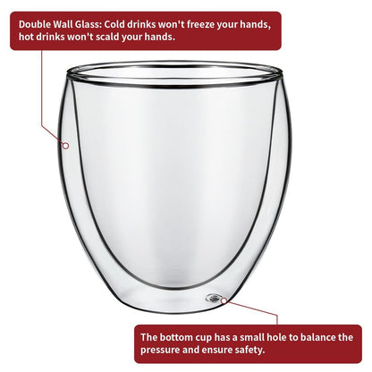 Casa Barware Glasses Dual-Walled x2