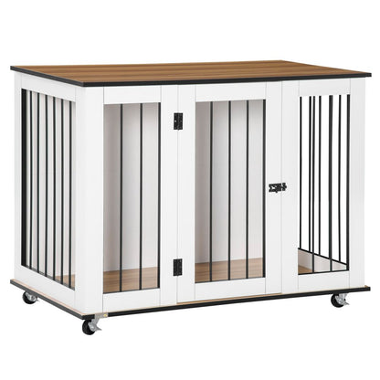 Crate End Table Large Dogs Lockable Door