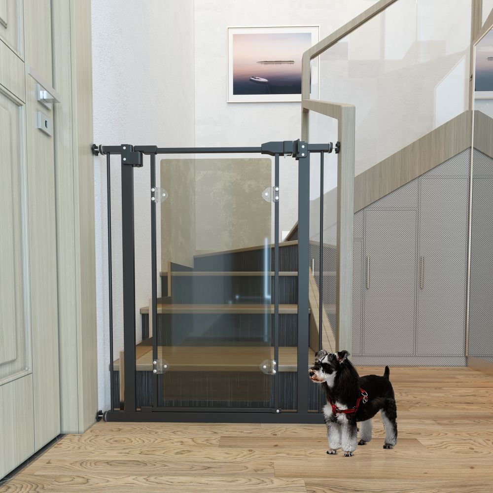 Dog Stair Gate With Acrylic Panel