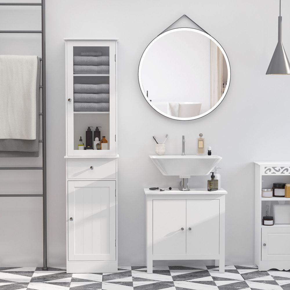 White Bathroom Storage Cabinet