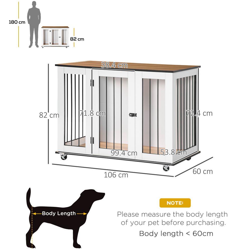 Crate End Table Large Dogs Lockable Door