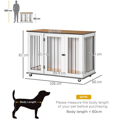 Crate End Table Large Dogs Lockable Door