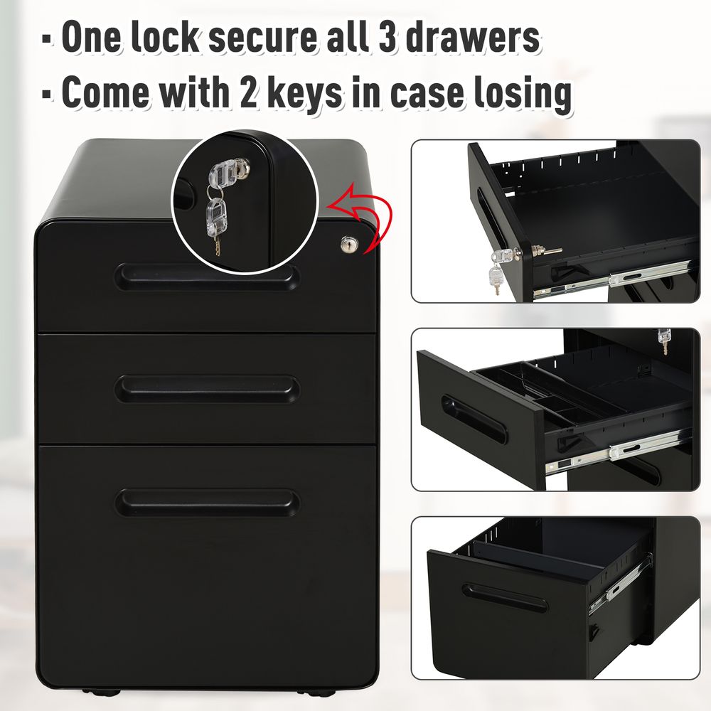 Modern Steel Filing Cabinet 3 Drawer