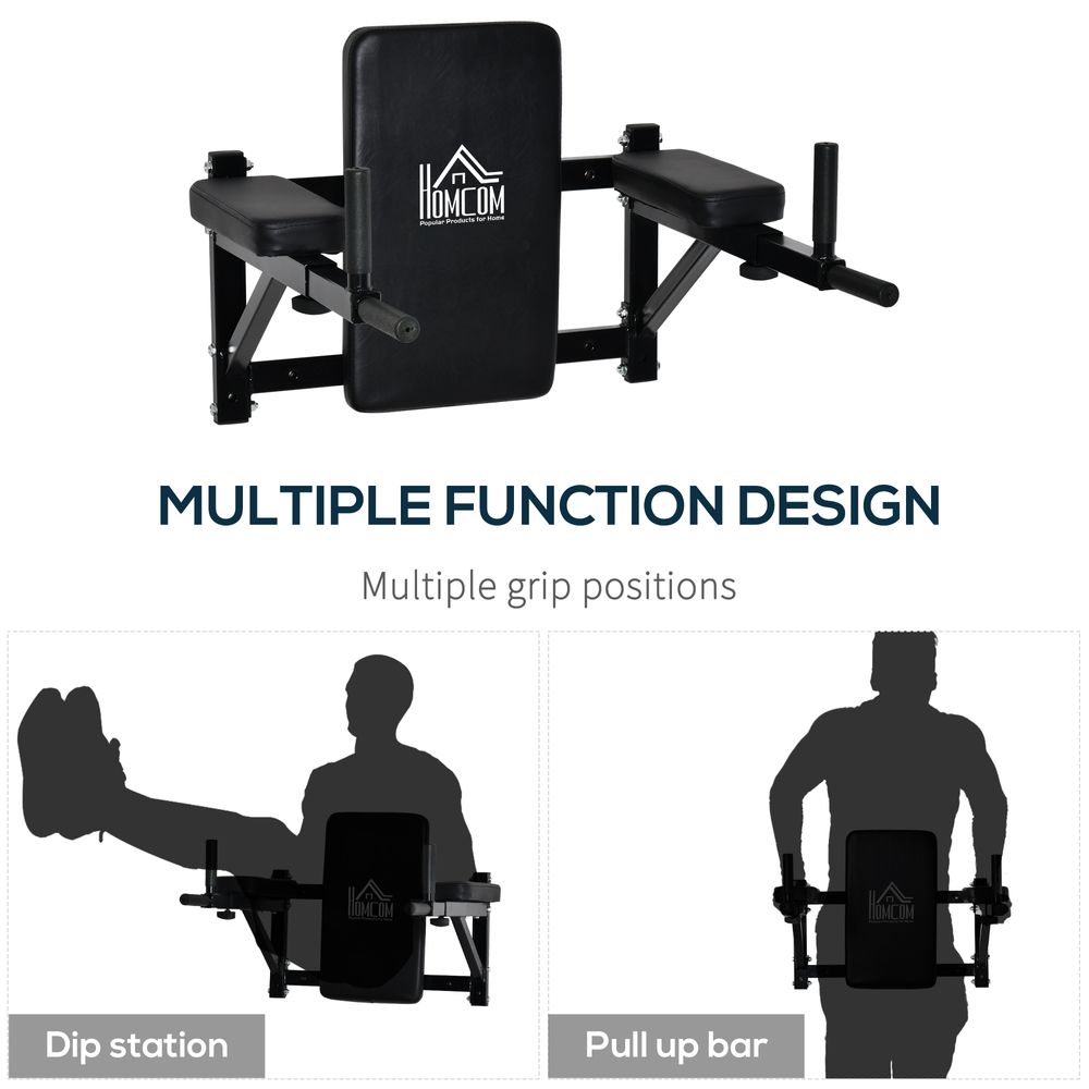 Wall-Mounted AB Knee Leg Raise Pull-Up Station, Gym Rack