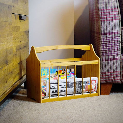 Magazine and Newspaper Holder Bamboo