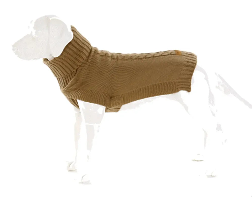 Cableknit Pet Jumper Camel