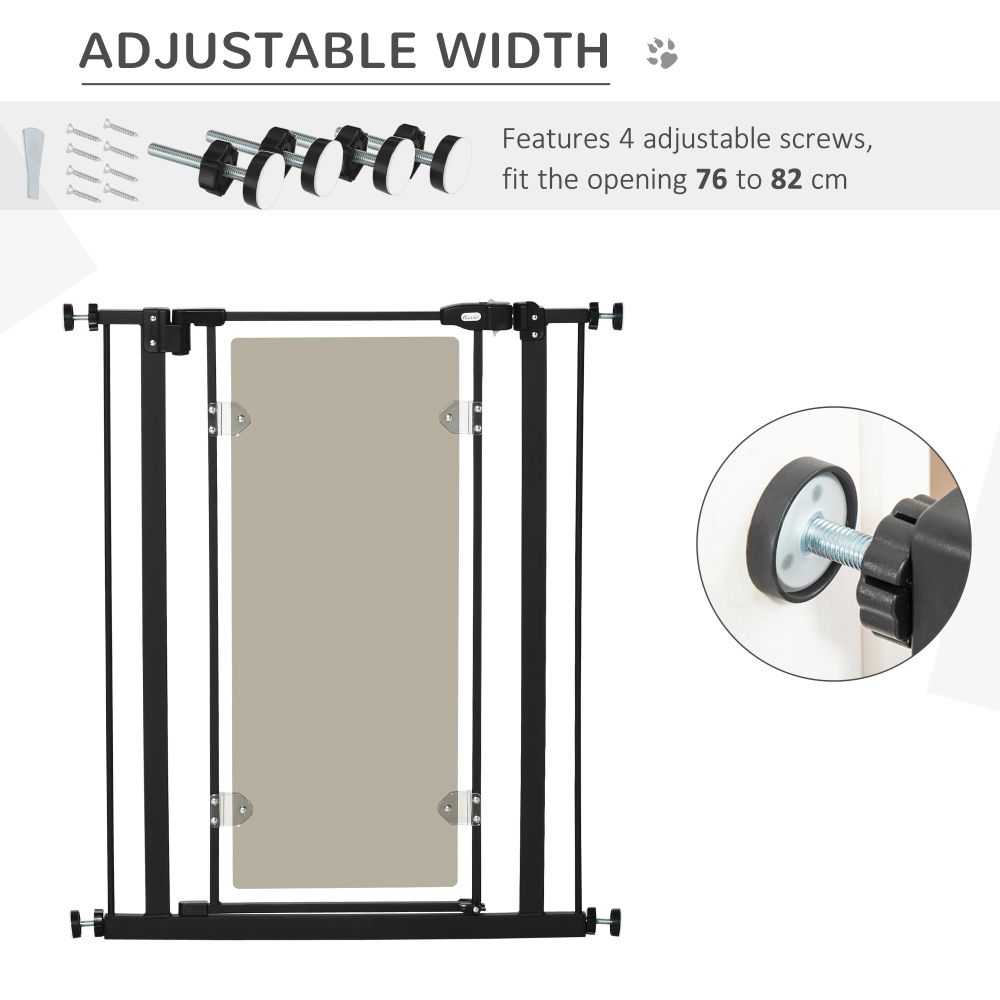 Dog Stair Gate With Acrylic Panel