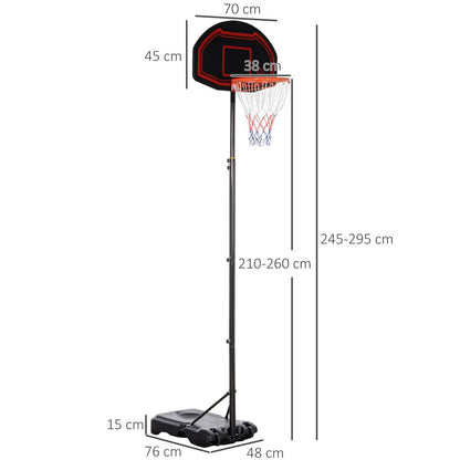 Basketball Hoop Stand with Wheels & Adjustable Height