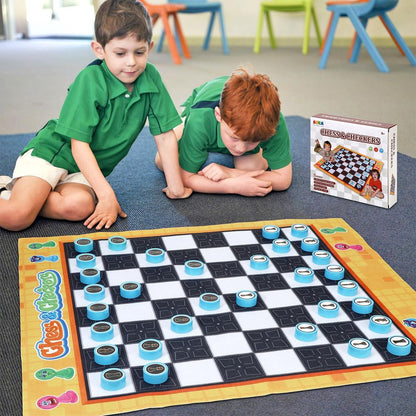 Chess & Checkers Family Play Mat