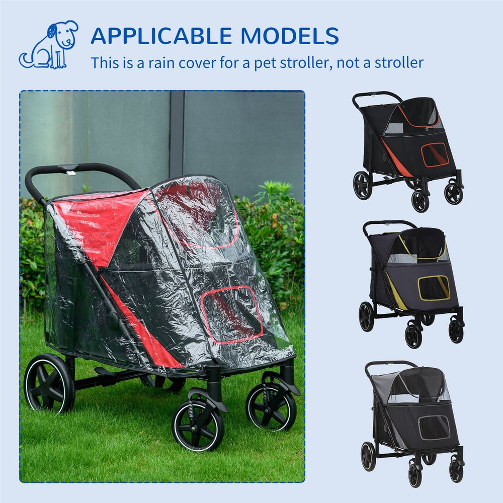 Dog Stroller Rain Cover for Large Medium Dogs