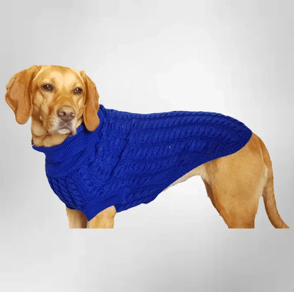 Cableknit Pet Jumper Blue