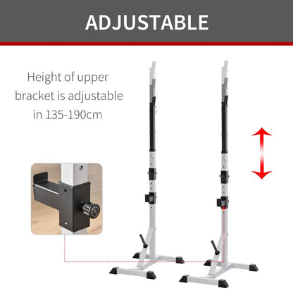 Barbell Squat Stand in White