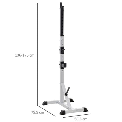 Barbell Squat Stand in White