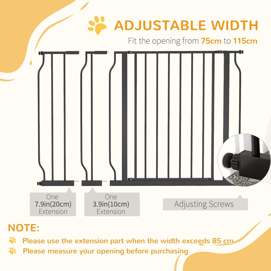 Dog Stair Gate Wide Black