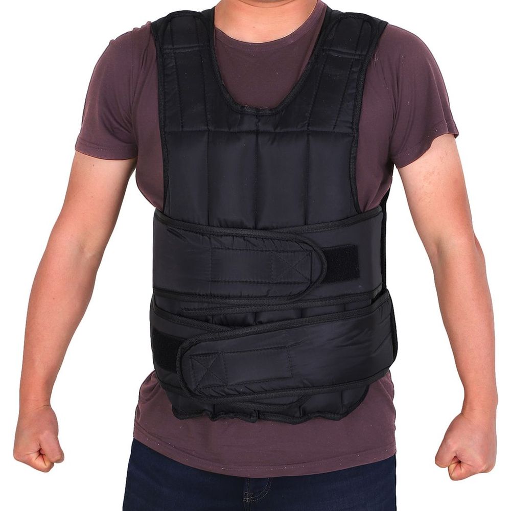 Black Adjustable 10KGS Weight Vest