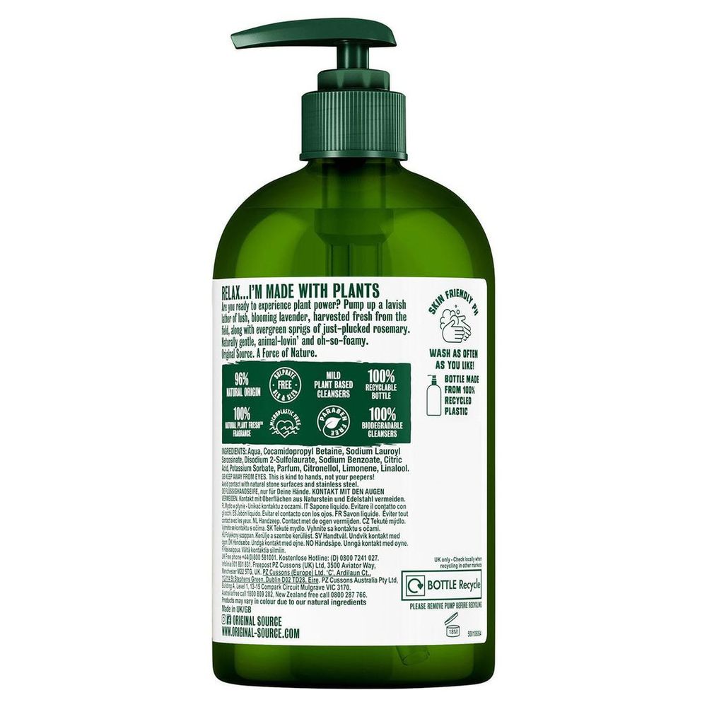 Lavender and Rosemary Hand Wash 335ml