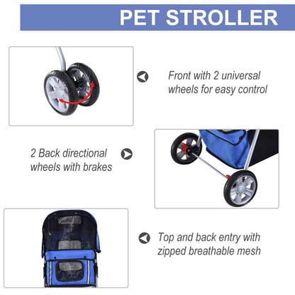 Pet Stroller Blue