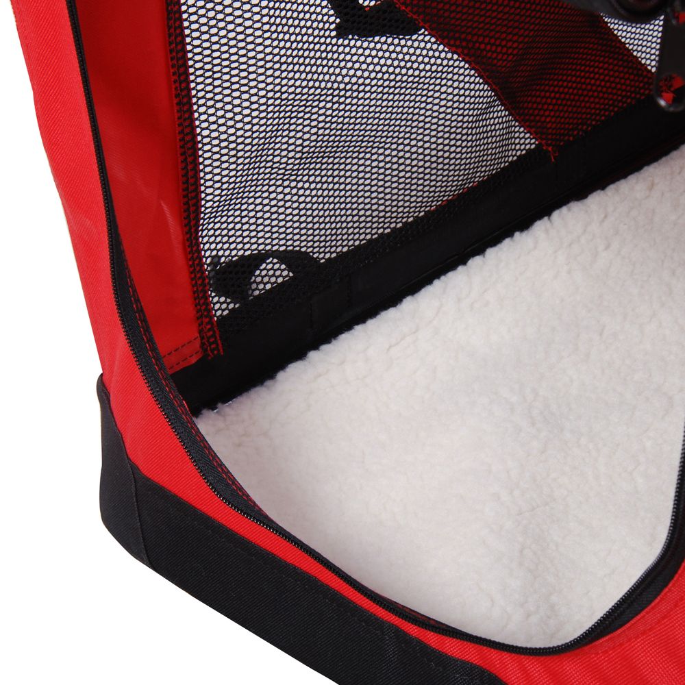 Red Folding Pet Travel Carrier Bag