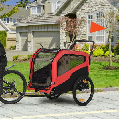 Large Dog Stroller for Bikes in Red