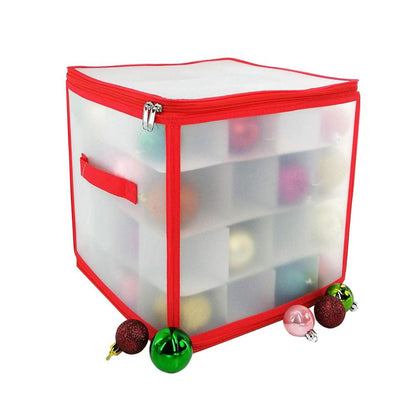 Christmas Bauble Decoration Storage Box with Handle 2 Pack