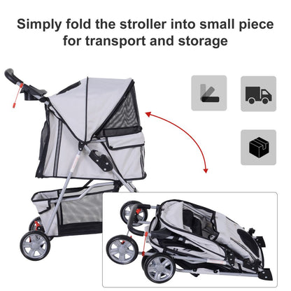 Pet Stroller Grey